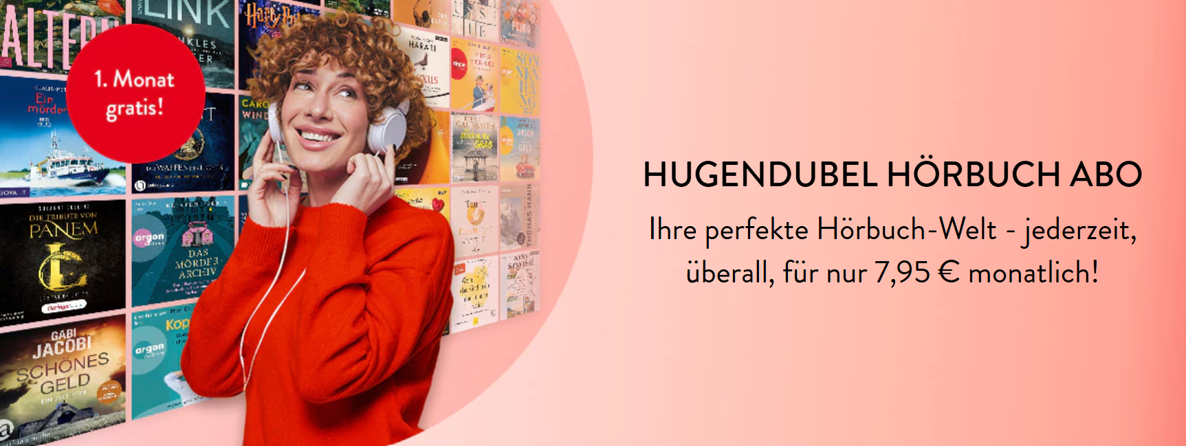 Frau mit Kopfhörern.