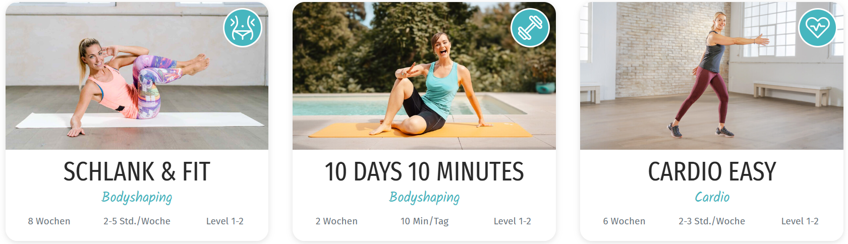 Fitnesskurse bei dem Anbieter fitnessraum.de