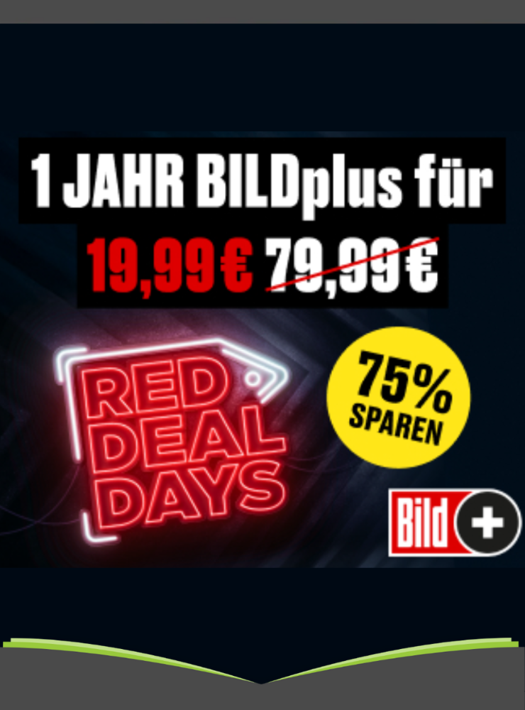 75% Rabatt aufs BILDplus Jahresabo