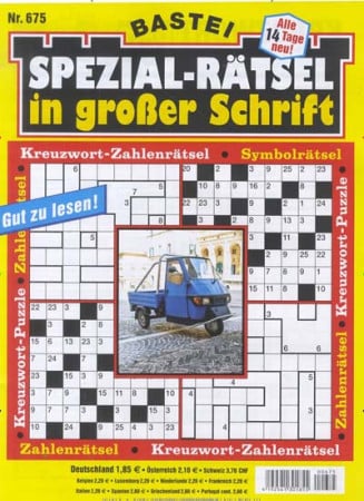 Spezial-Rätsel in großer Schrift Abo