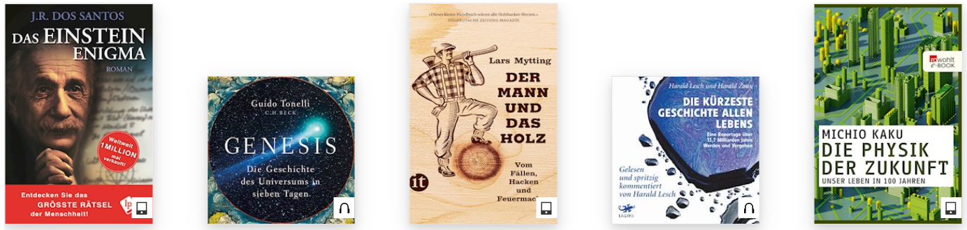 Auswahl an Hörbüchern und Büchern bei Legimi.