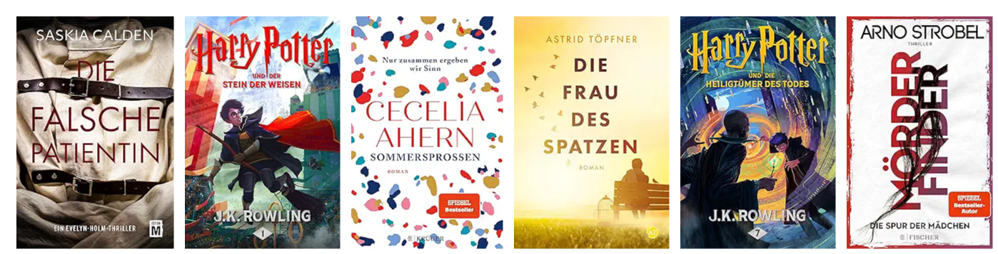 Auswahl an Buechern bei Kindle Unlimited.