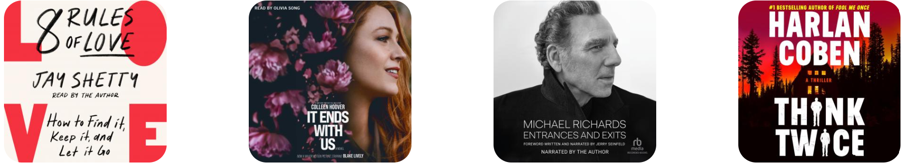 Auswahl an Hörbüchern bei Audiobooks-com.