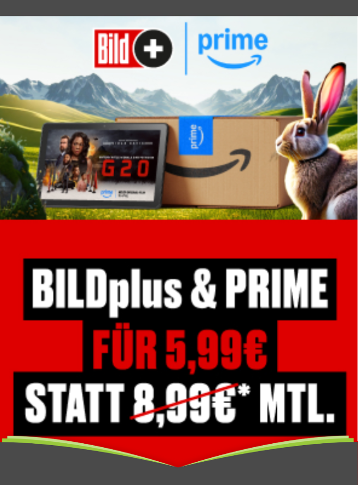 BILDplus + Amazon Prime Abo mit Rabatt