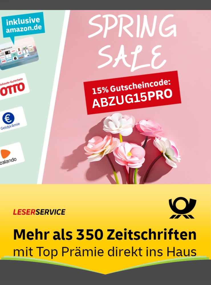 Frühlings-Sale: 15% Rabatt beim Leserservice