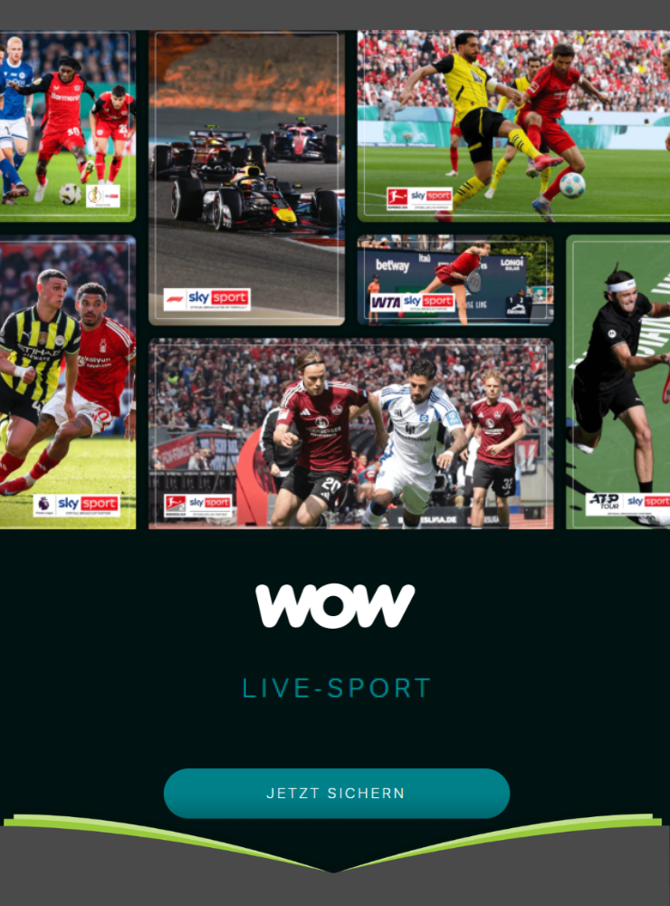 1 Jahr WOW Live-Sport für 19,99 € mtl.