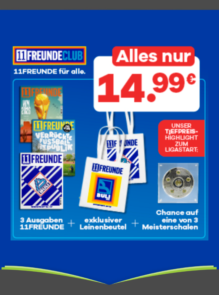 3 Monate 11FREUNDE Club Abo für 14,99€