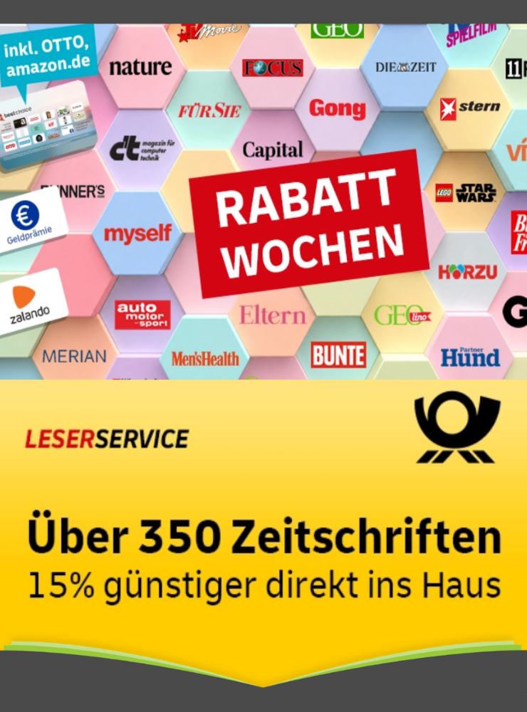 15% Rabatt beim Leserservice