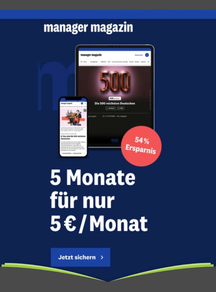 5 Monate manager magazin+ für 5 € mtl.